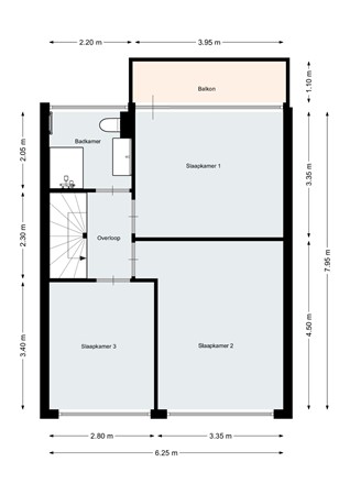 Floorplan - Poelekes 25, 4661 LP Halsteren